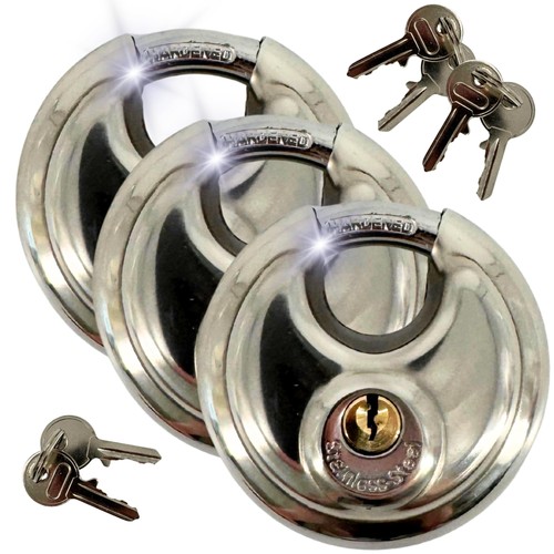 Rundbügelschloss - 3x,